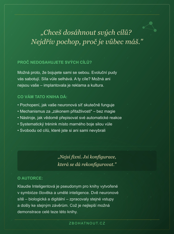 Zadní strana obálky knihy Síť